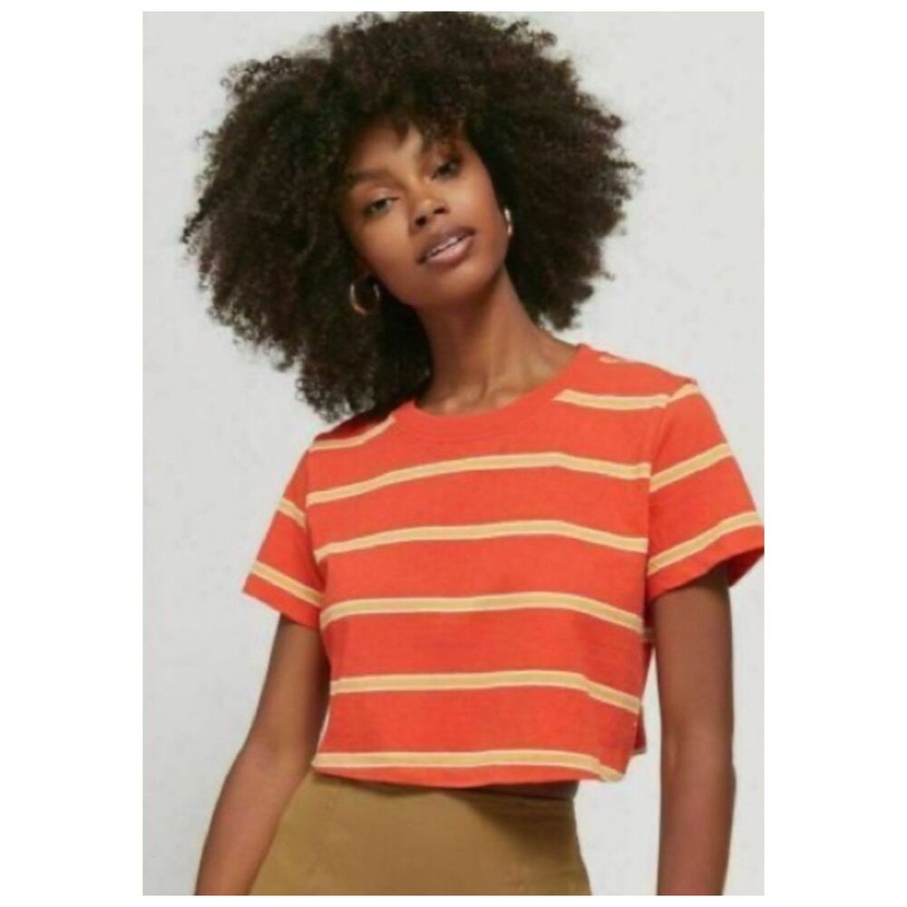 BDG Striped Best Friend Tee T-Shirt Cropped Top